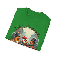 Yuletide Chicken Co T-Shirt with Cartoon Chickens Design - Ocean State Styles