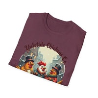 Yuletide Chicken Co T-Shirt with Cartoon Chickens Design - Ocean State Styles