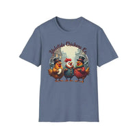 Yuletide Chicken Co T-Shirt with Cartoon Chickens Design - Ocean State Styles