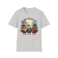 Yuletide Chicken Co T-Shirt with Cartoon Chickens Design - Ocean State Styles